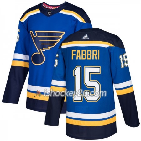Mænd NHL St. Louis Blues Trøje Robby Fabbri 15 Adidas 2017-2018 Blå Authentic